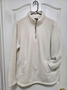 Cream Woman's quarter zip fleece- Large